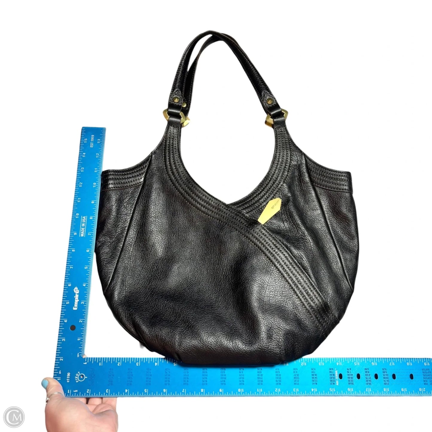 Handbag Leather By Oryany, Size: Medium