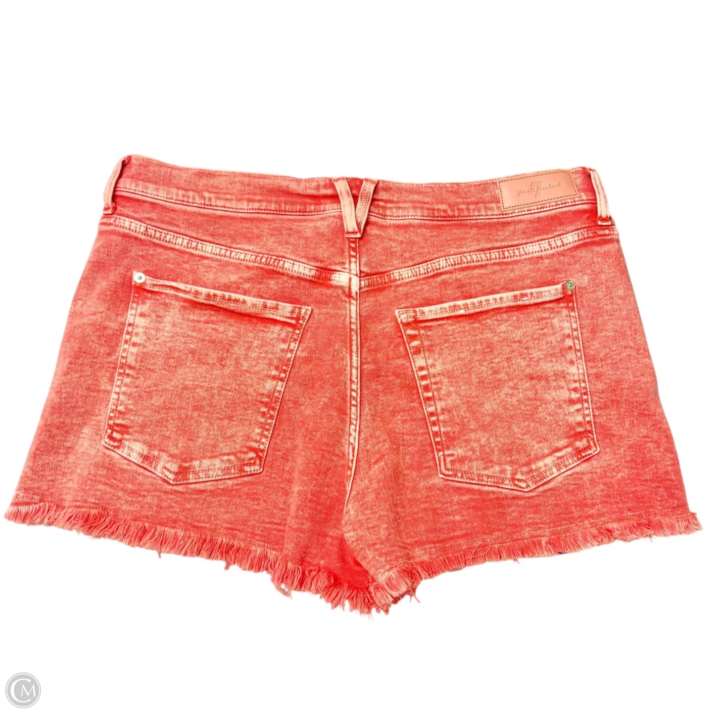 Shorts By 7 For All Mankind In Red Denim, Size: 14