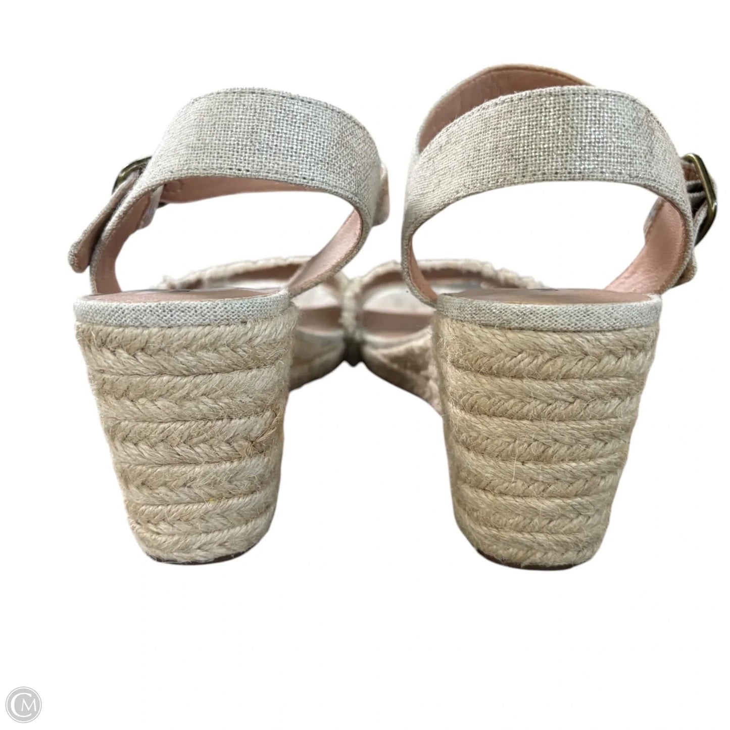 Sandals Heels Wedge By Lucky Brand In Beige, Size: 9