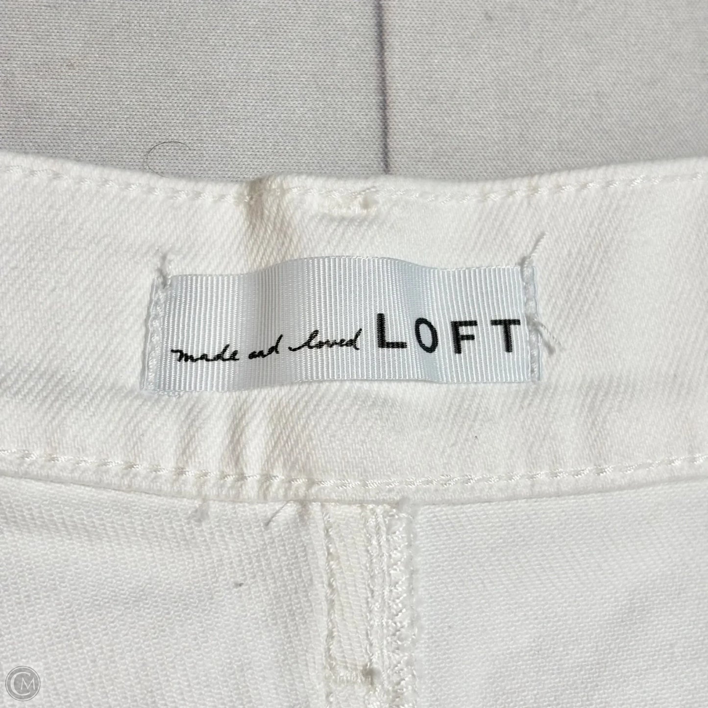 Shorts By Loft In White Denim, Size: 16