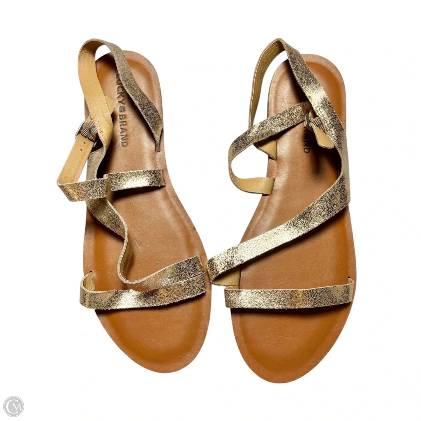 Sandals Flats By Lucky Brand In Gold, Size: 10