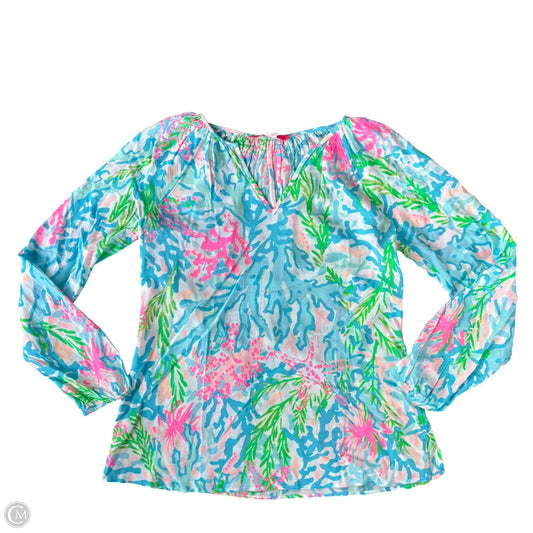 Top Long Sleeve Designer By Lilly Pulitzer In Multi-colored, Size: Xxs