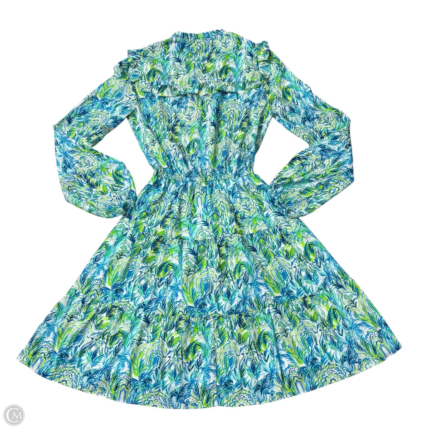 Dress Designer By Lilly Pulitzer In Blue & Green, Size: Xxs