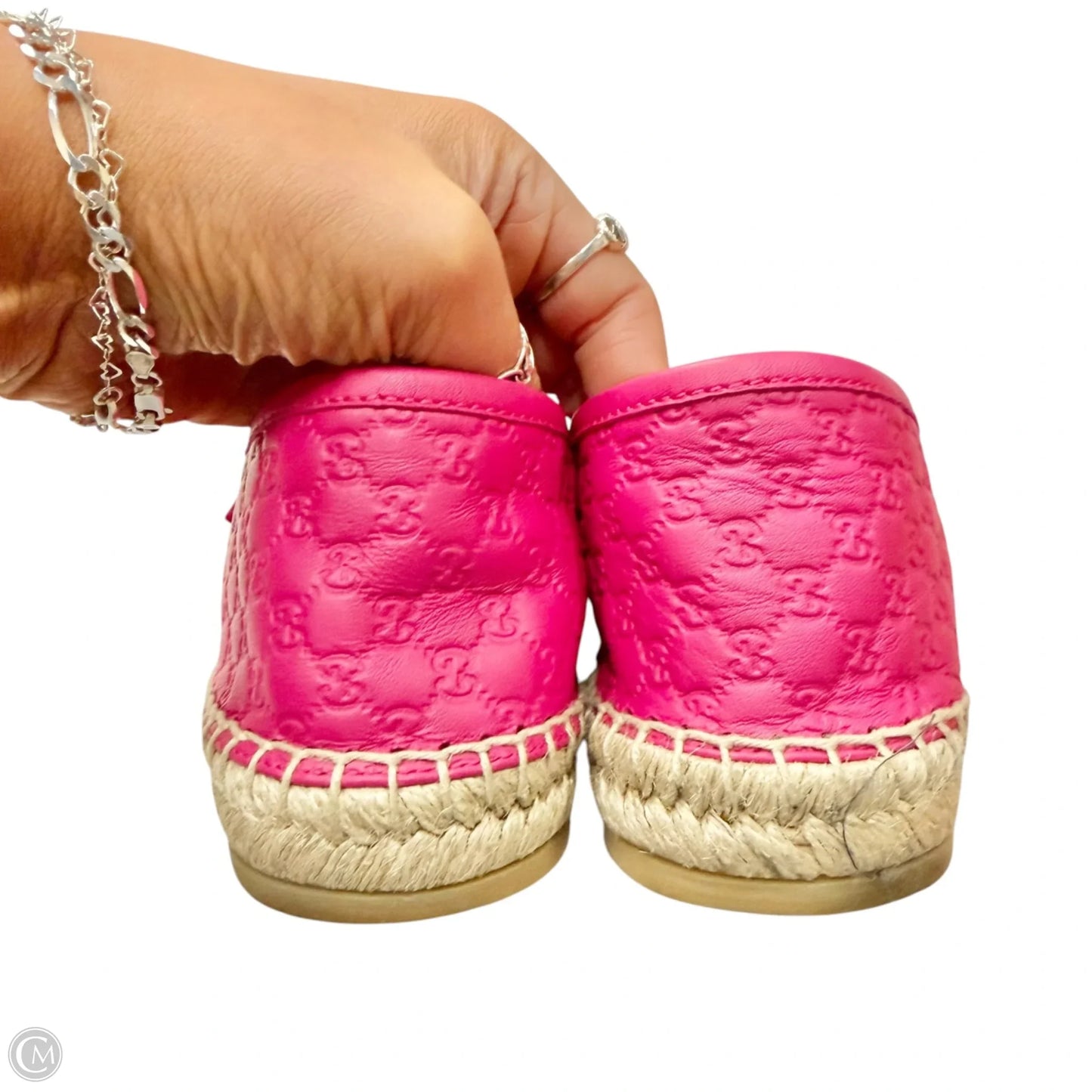 Shoes Luxury Designer By Gucci In Pink, Size: 5.5