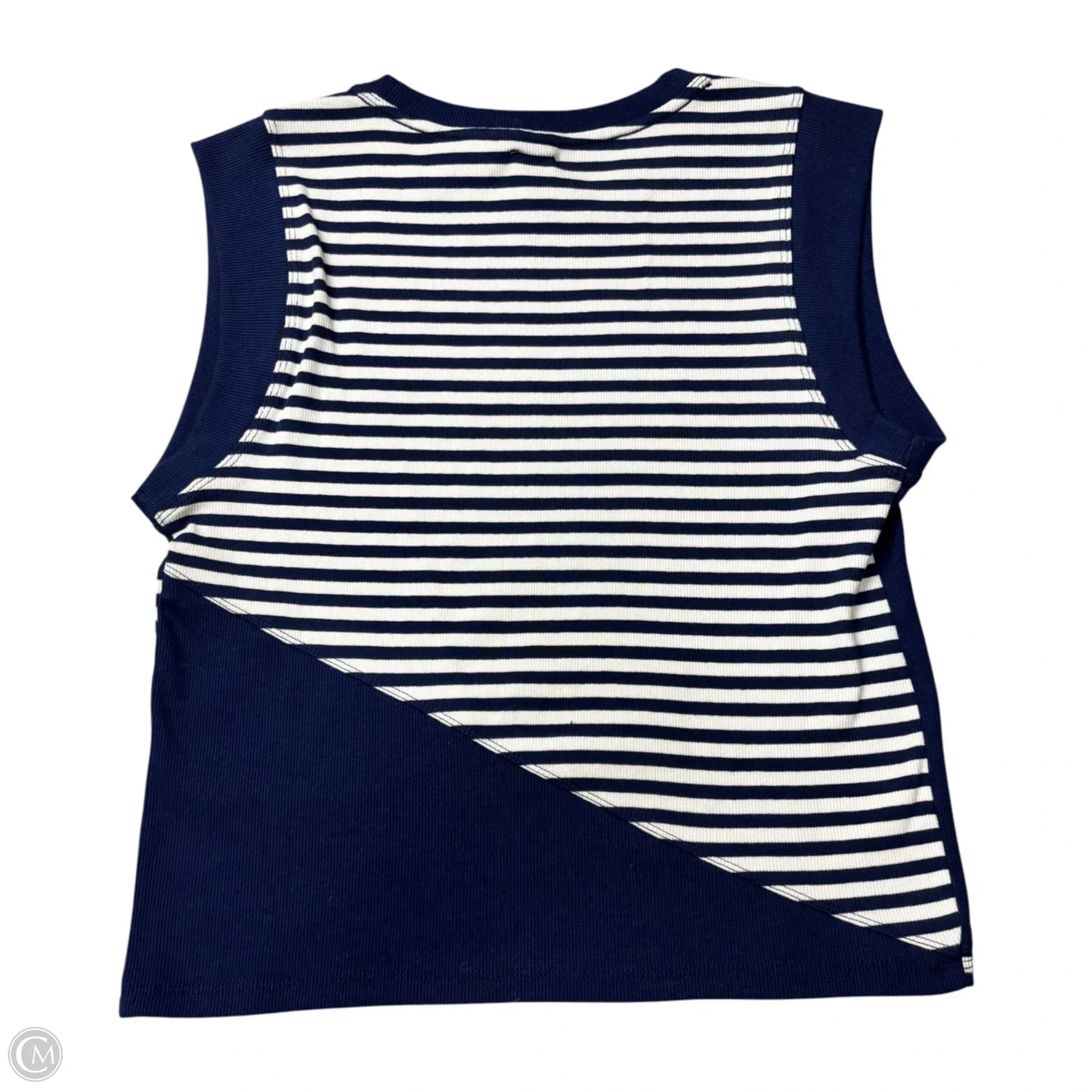 Top Sleeveless By Maeve In Striped Pattern, Size: L