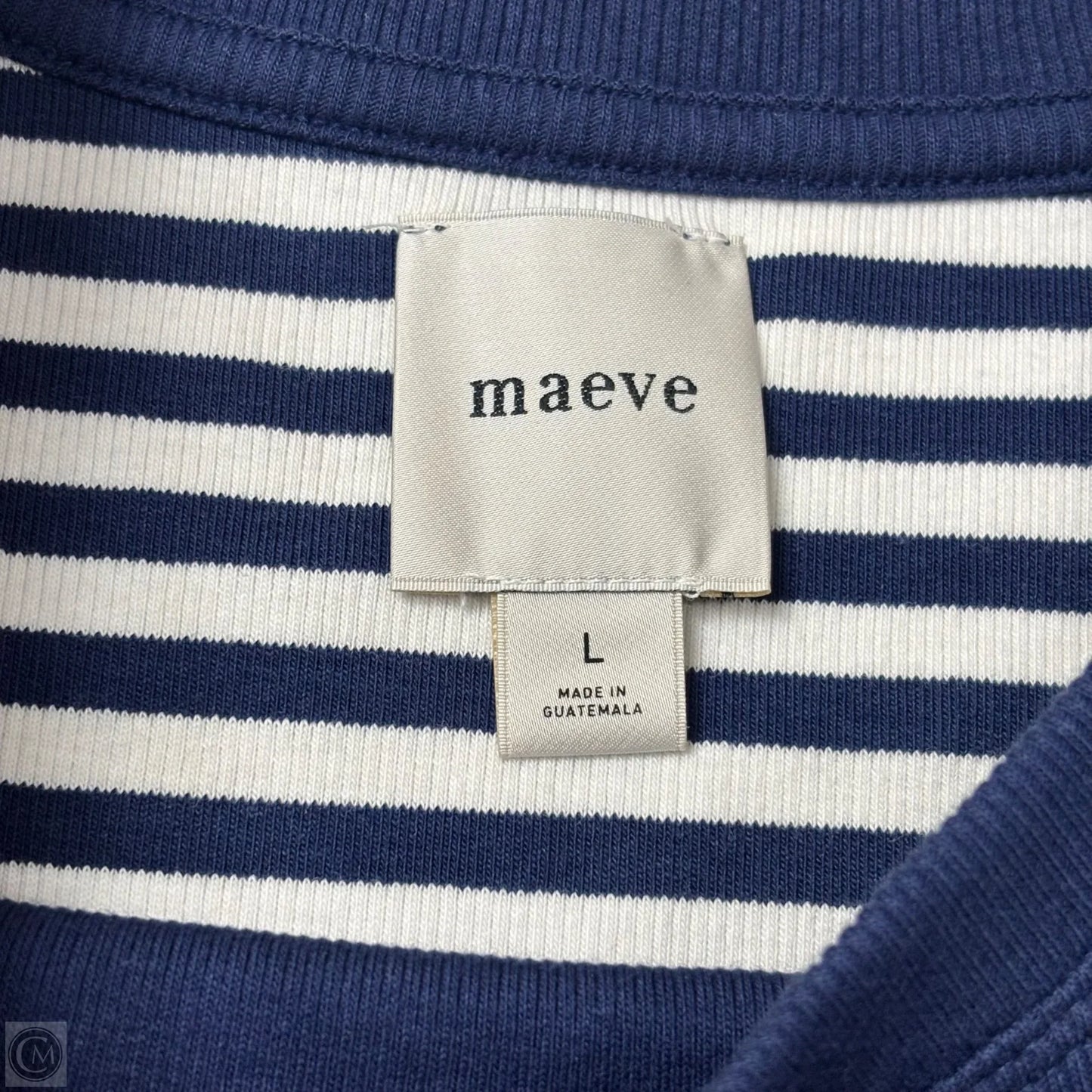 Top Sleeveless By Maeve In Striped Pattern, Size: L