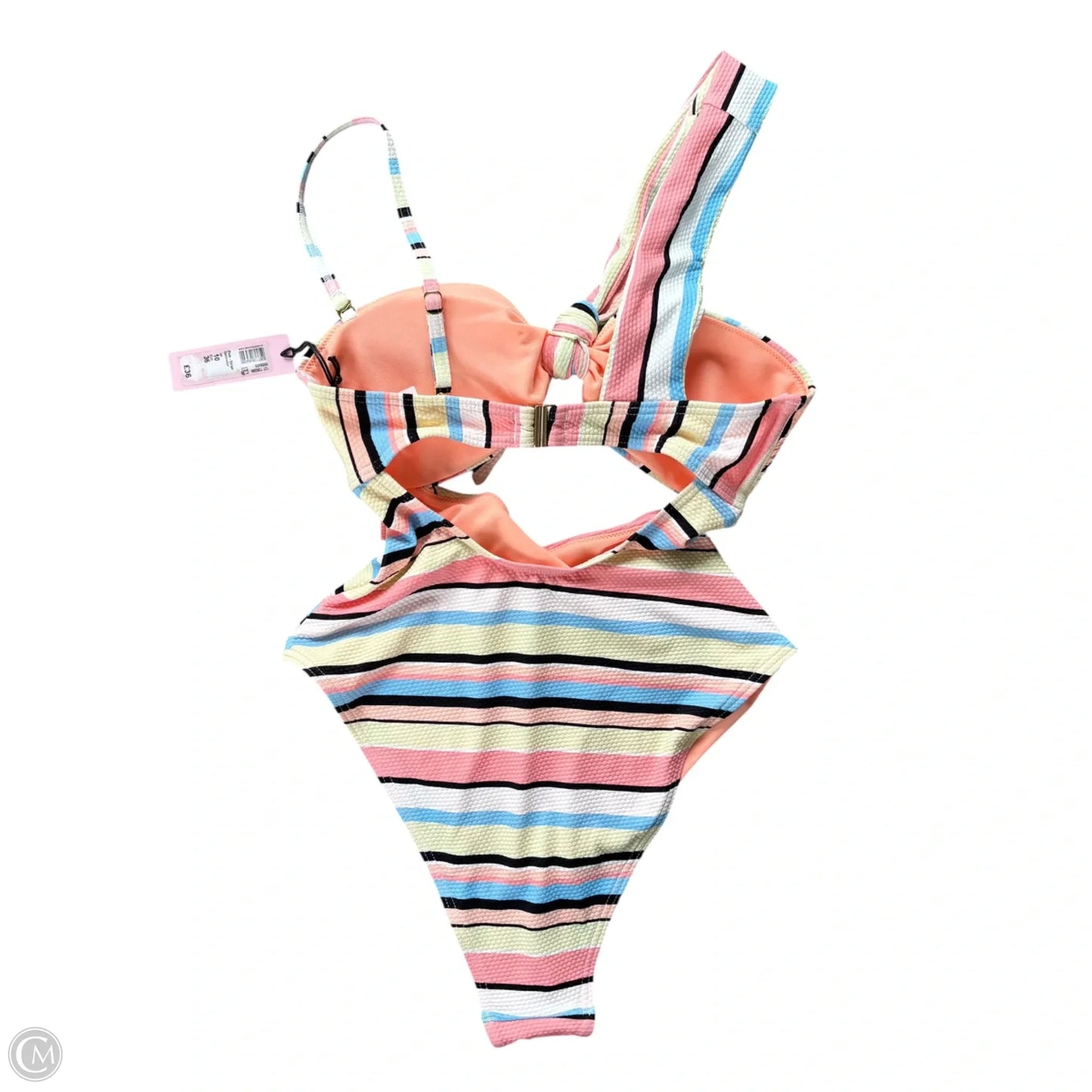 Swimsuit By River Island In Striped Pattern, Size: S