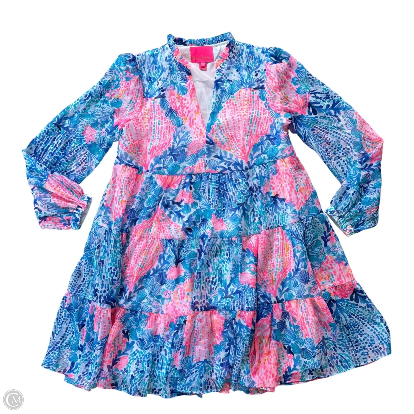 Dress Designer By Lilly Pulitzer In Blue & Pink, Size: Xs