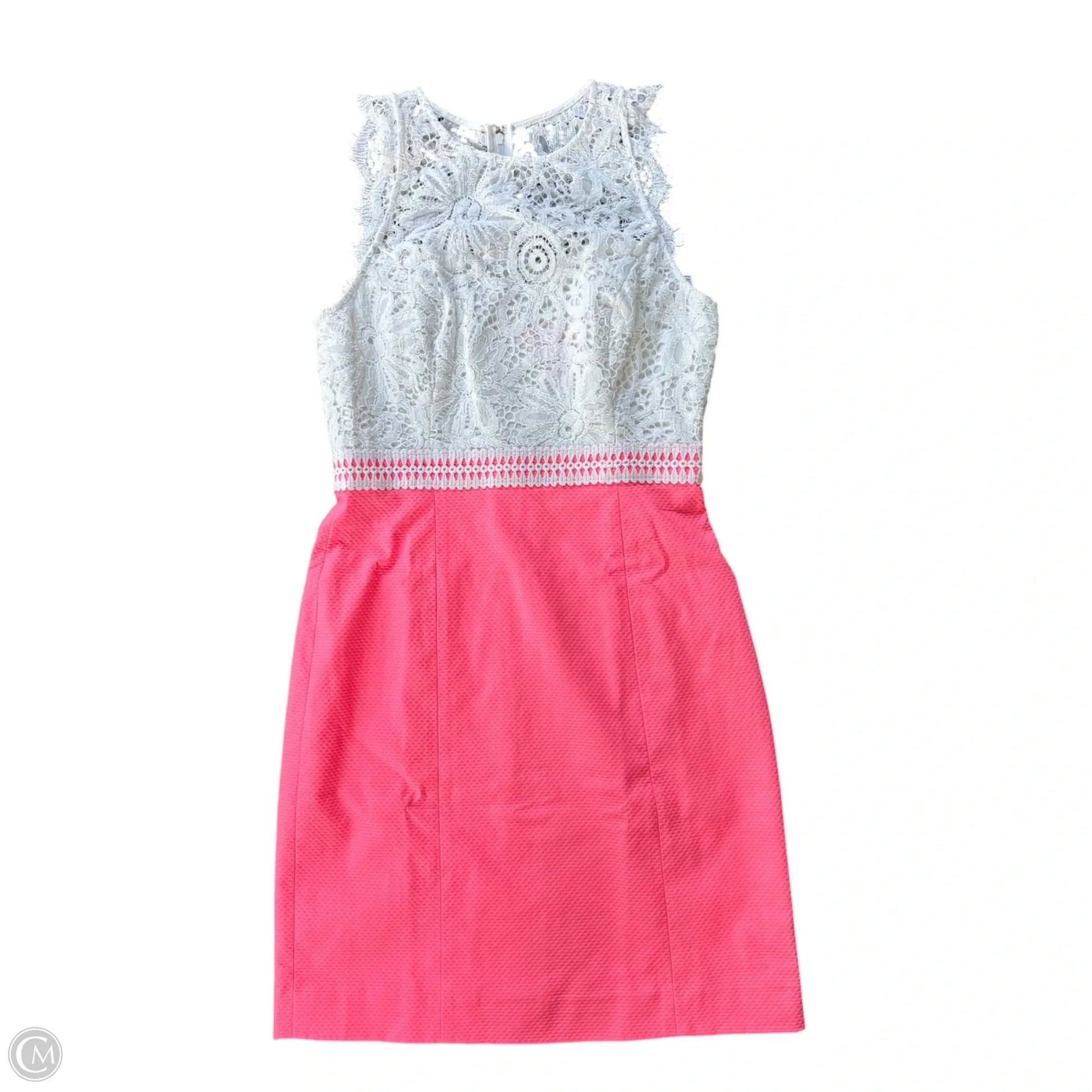 Dress Designer By Lilly Pulitzer In Pink & White, Size: Xs