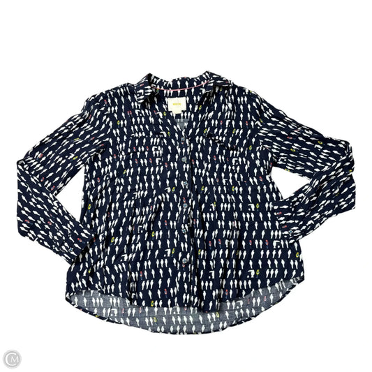 Top Long Sleeve By Maeve In Navy, Size: Xsp