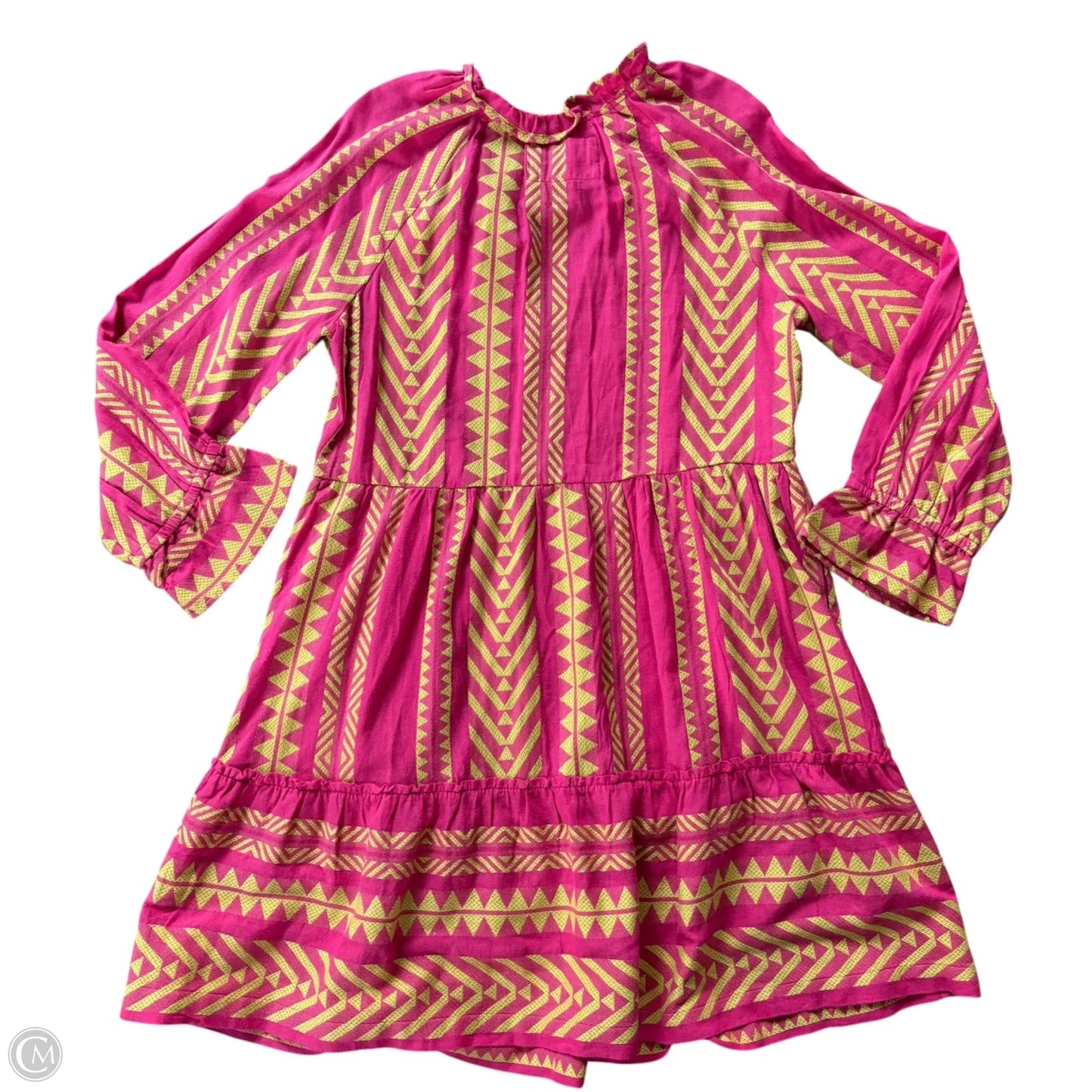 Dress Casual Midi By Maeve In Green & Pink, Size: S