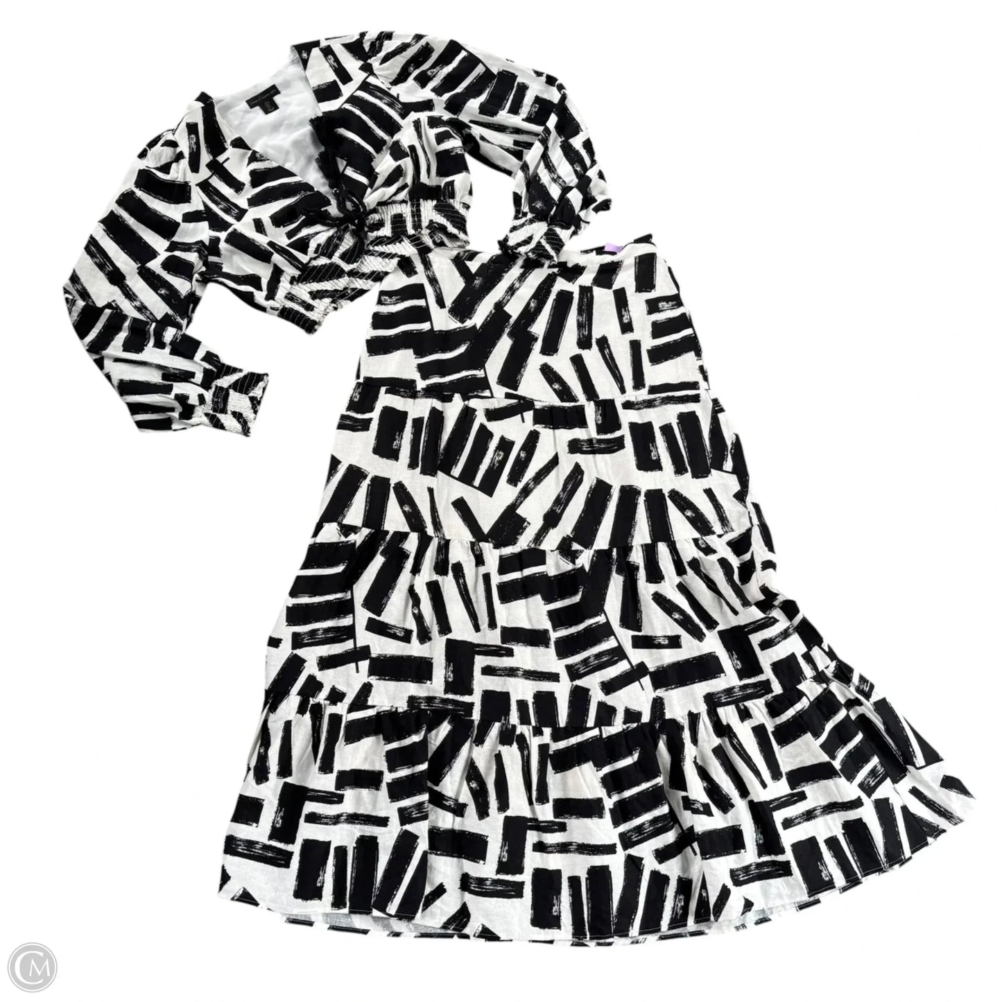 Skirt Set 2pc By House Of Harlow In Black & White, Size: L