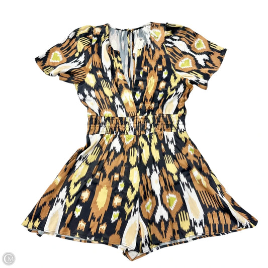 Romper By Anthropologie In Black & Brown, Size: M