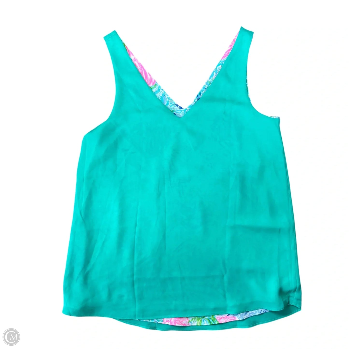 Top Sleeveless Designer By Lilly Pulitzer In Green & Pink, Size: Xxs
