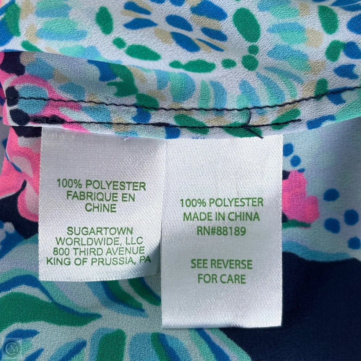 Top Sleeveless Designer By Lilly Pulitzer In Green & Pink, Size: Xs