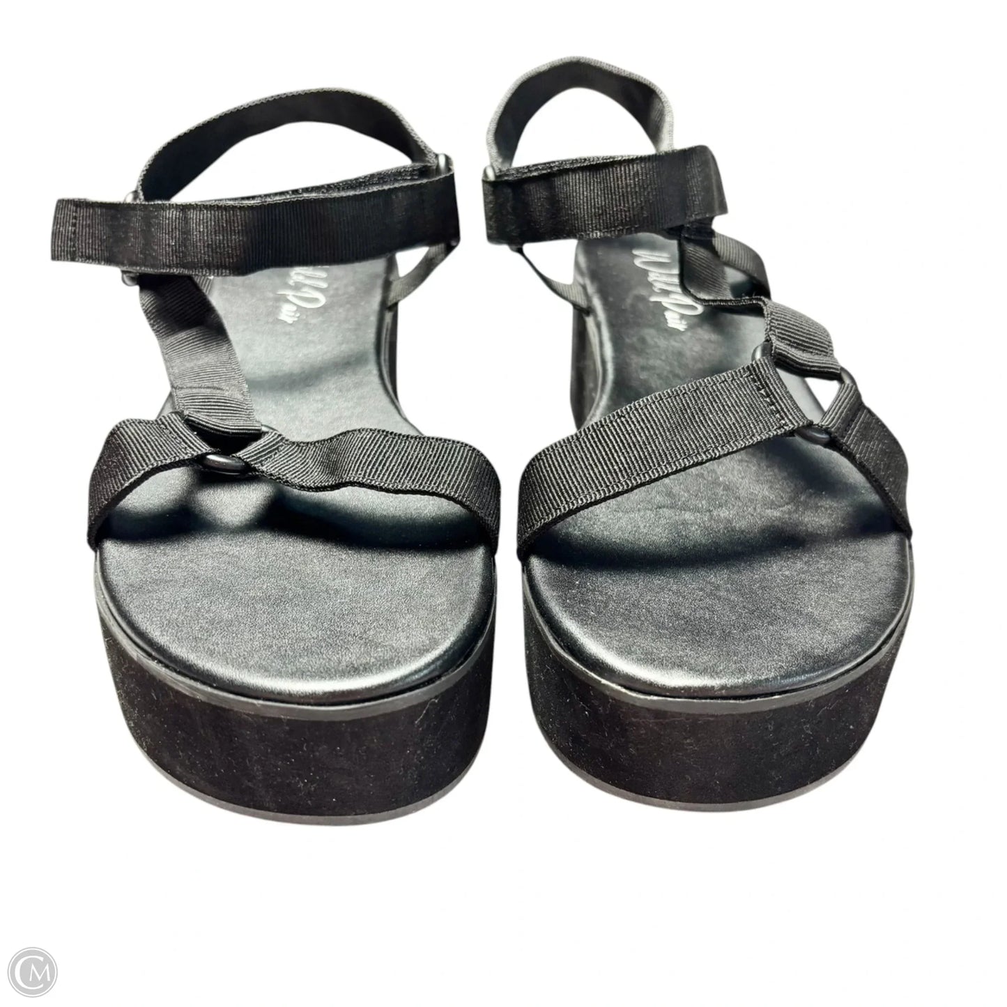 Sandals Heels Platform By Wild Pair In Black, Size: 9.5