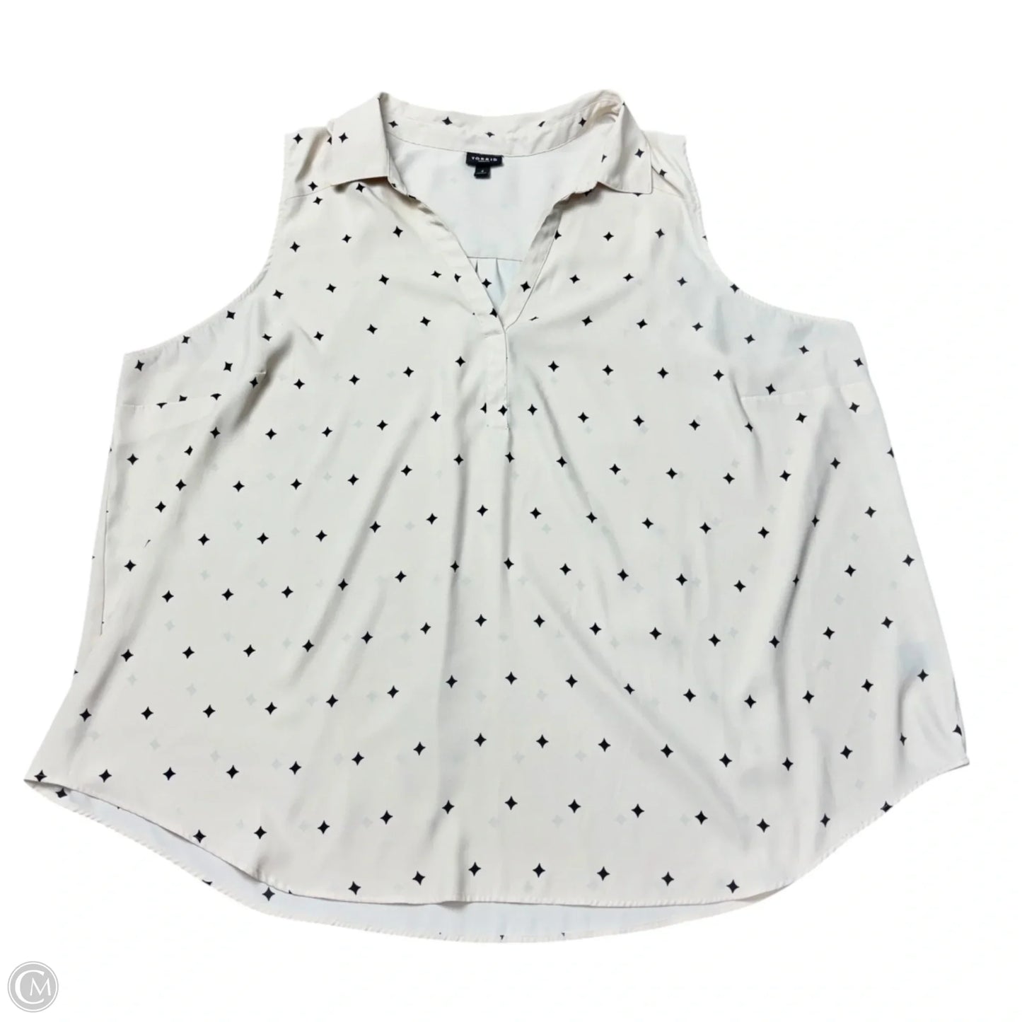 Top Sleeveless By Torrid In Cream, Size: 4x