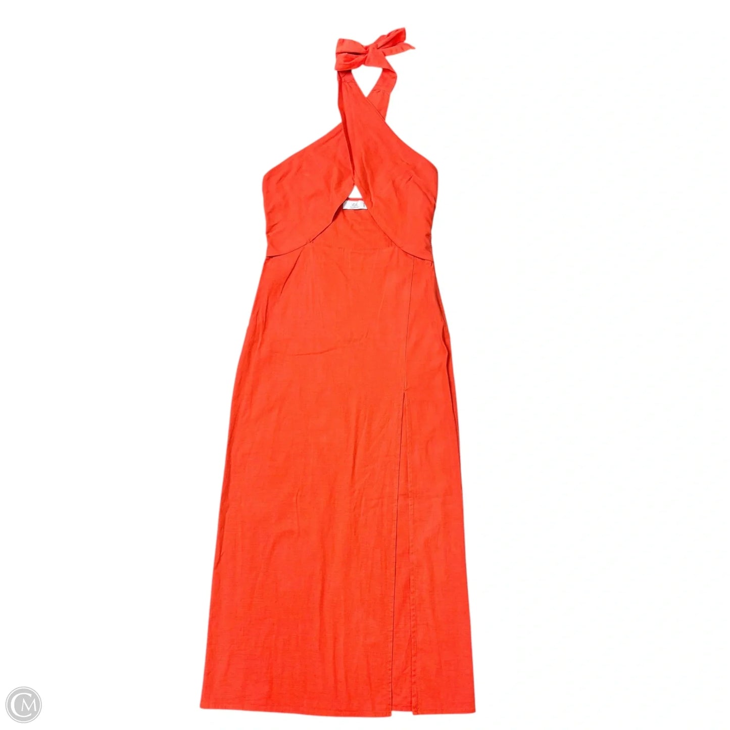 Dress Casual Midi By Stile Collection In Orange, Size: S