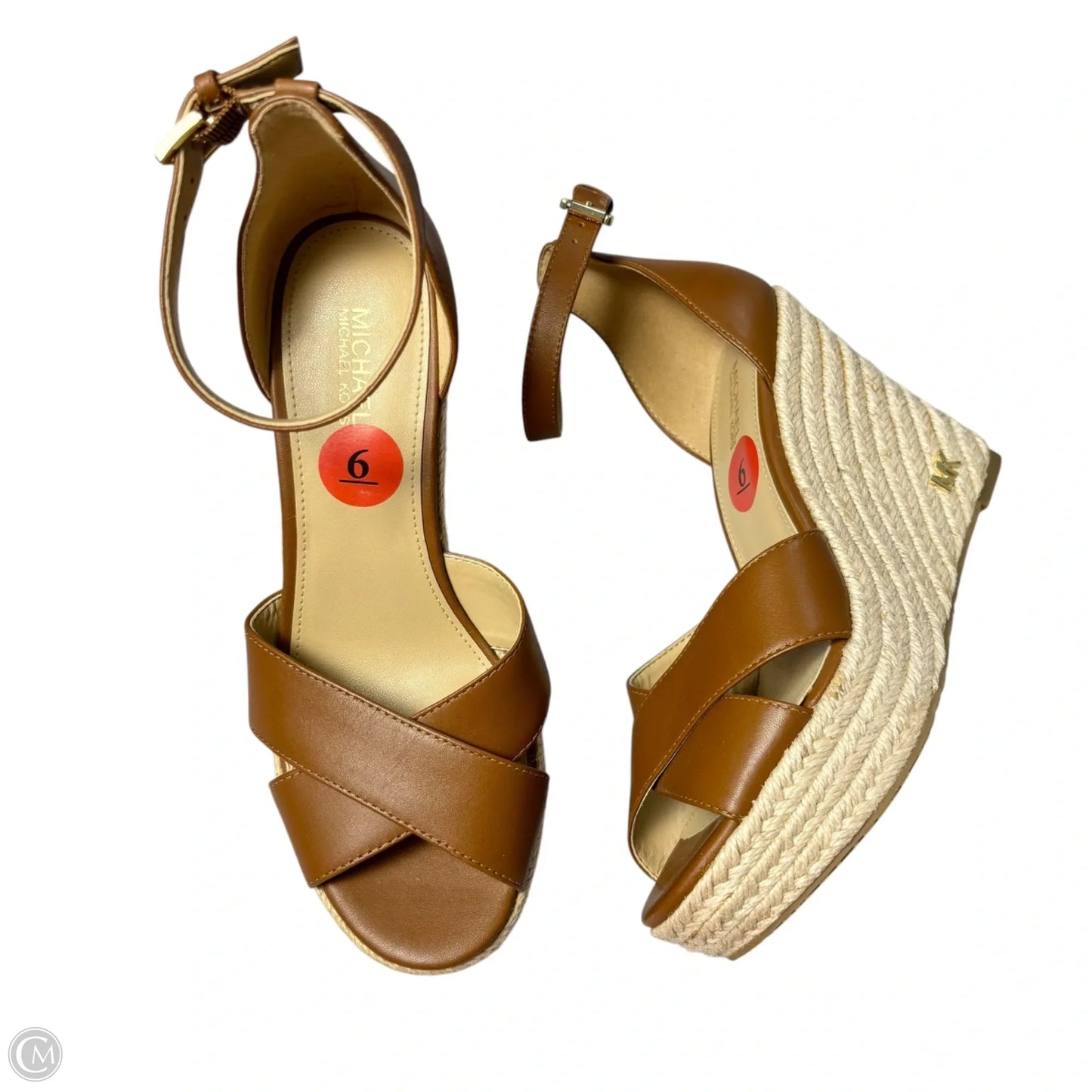Sandals Heels Wedge By Michael By Michael Kors In Brown, Size: 6