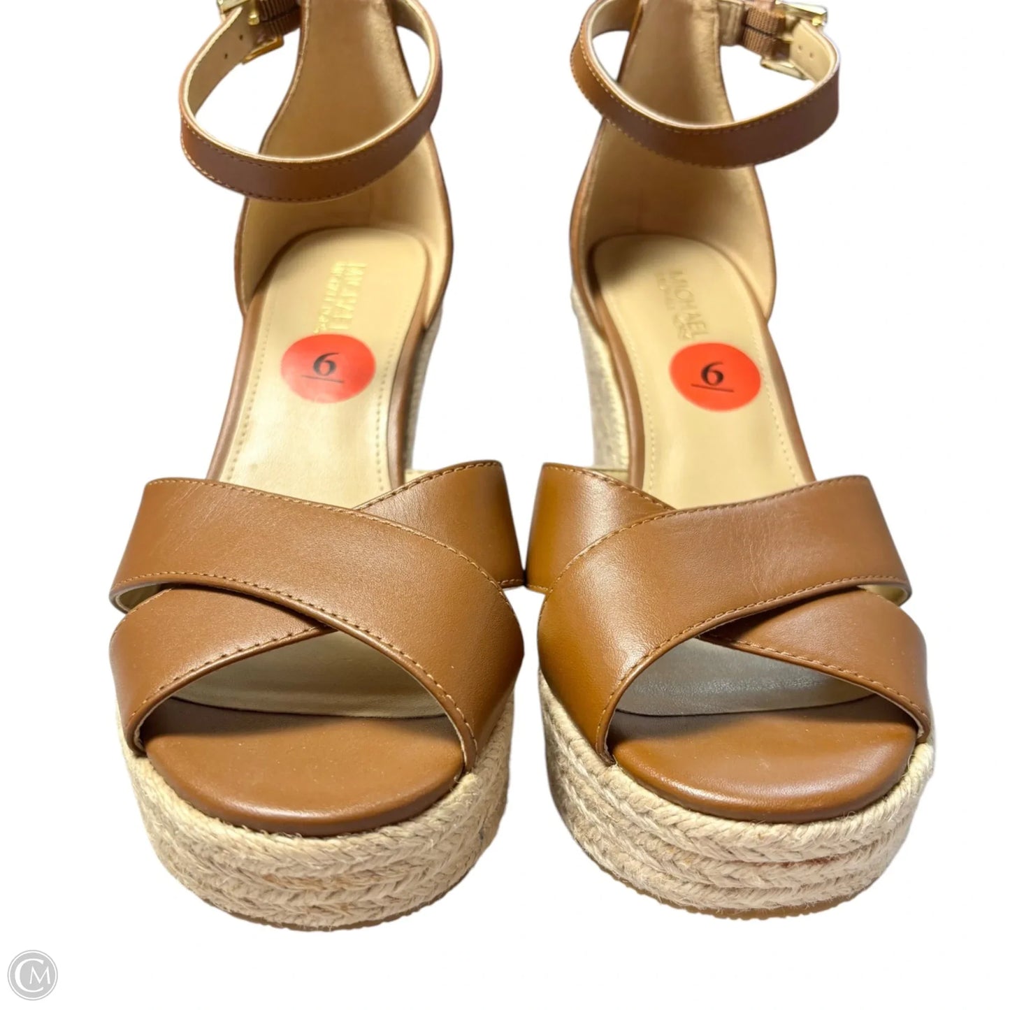 Sandals Heels Wedge By Michael By Michael Kors In Brown, Size: 6