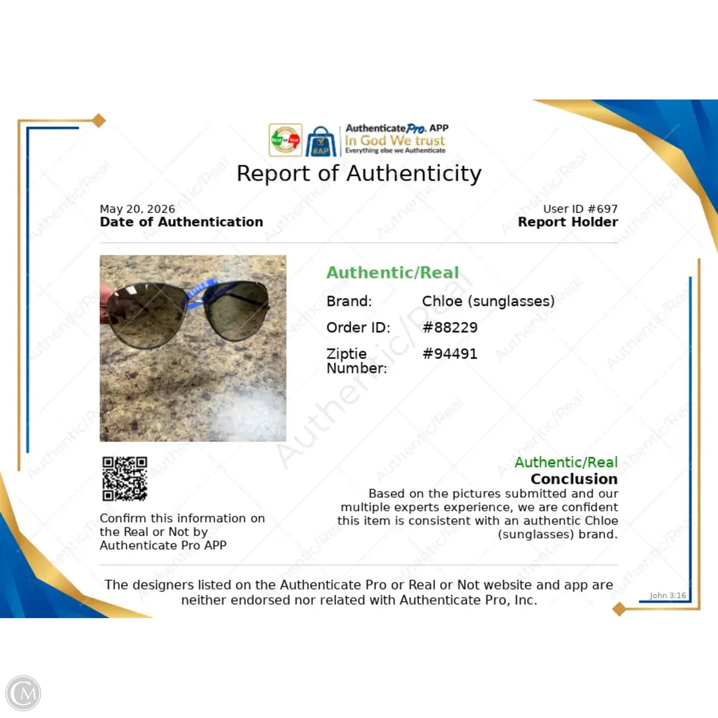 Sunglasses Luxury Designer By Chloe