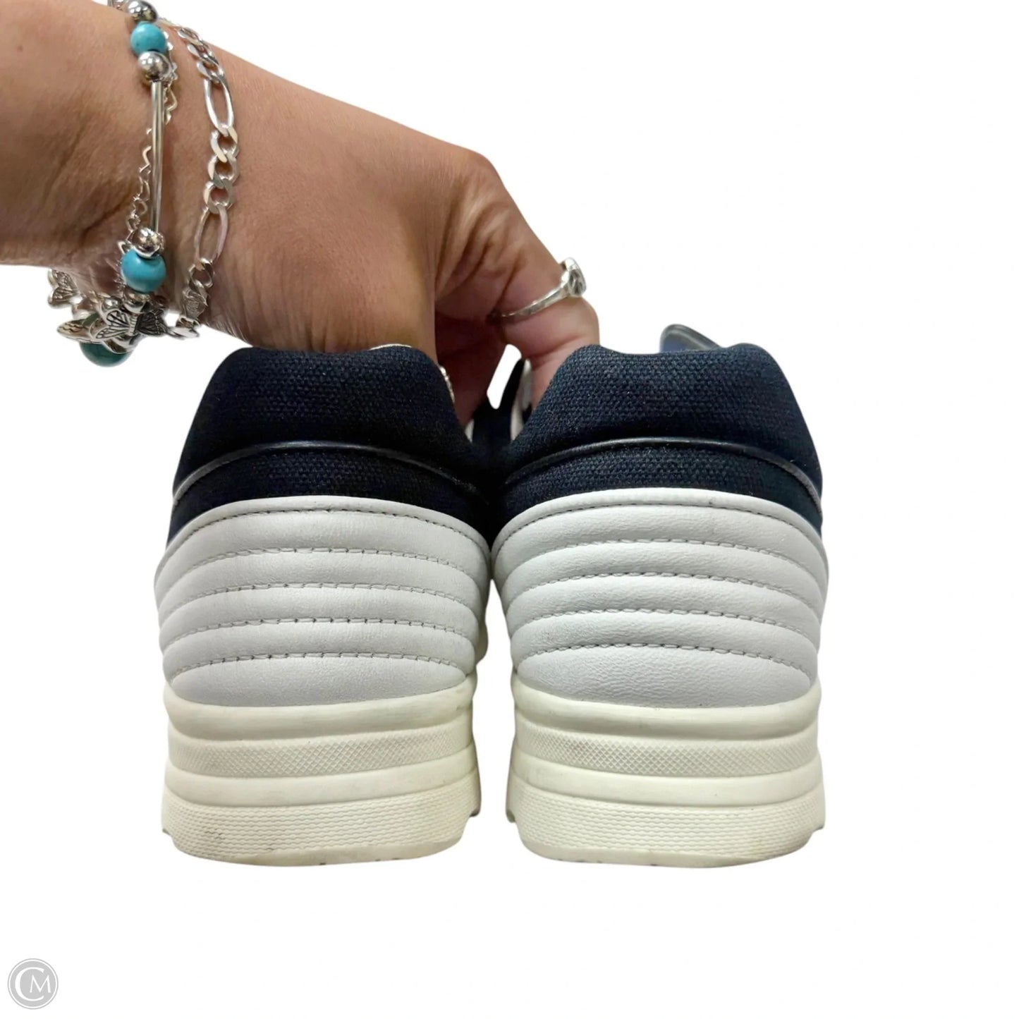 Shoes Luxury Designer By Chanel In Black & White, Size: 6