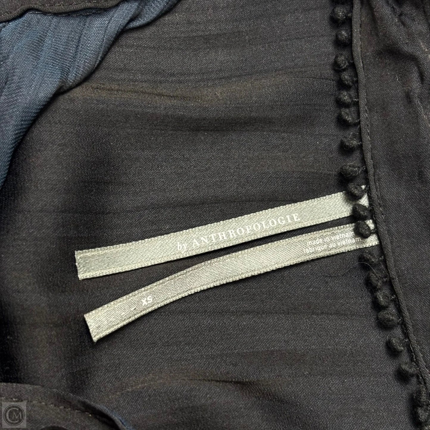 Blouse Long Sleeve By Anthropologie In Black, Size: Xs