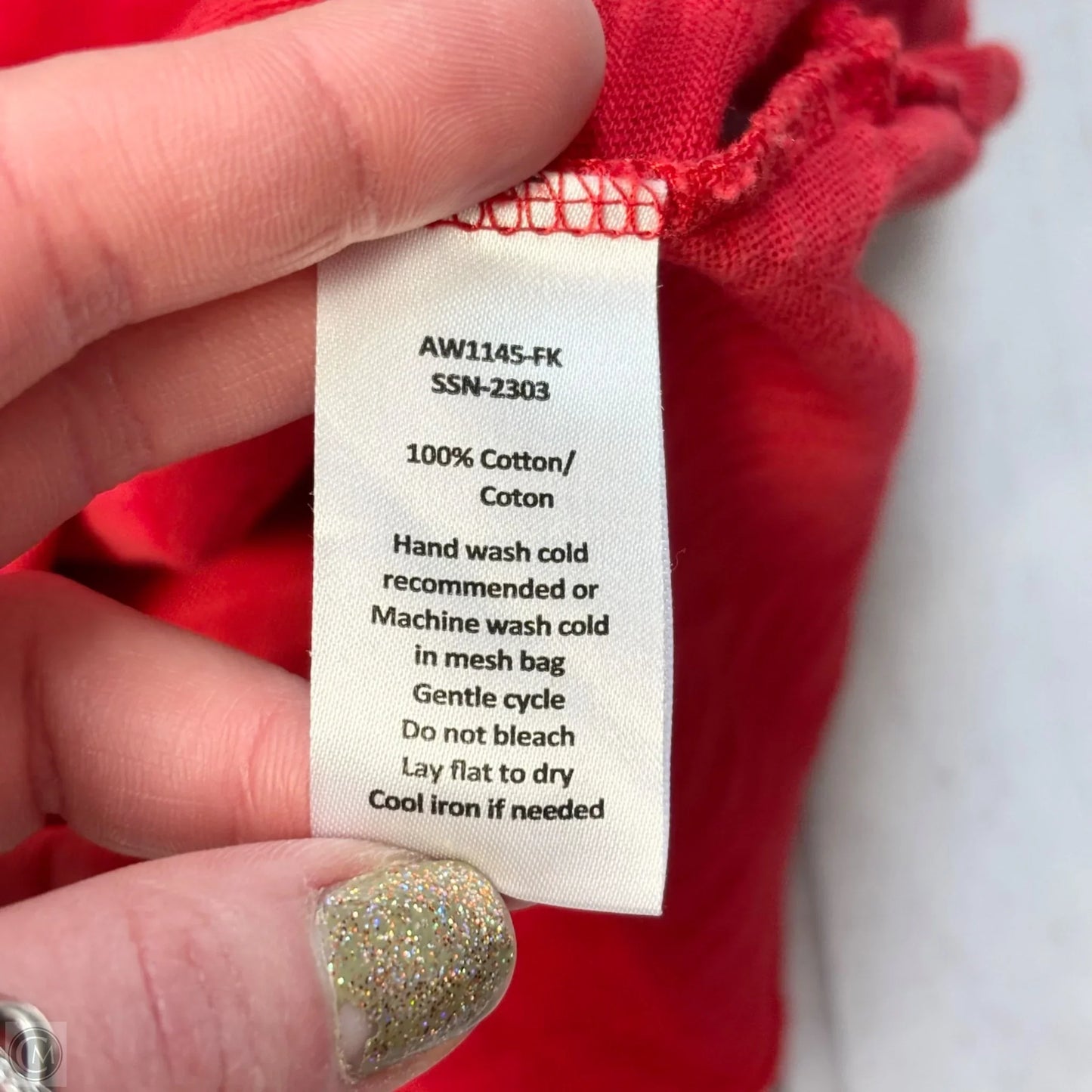 Top Short Sleeve Basic By Atm In Red, Size: Xs