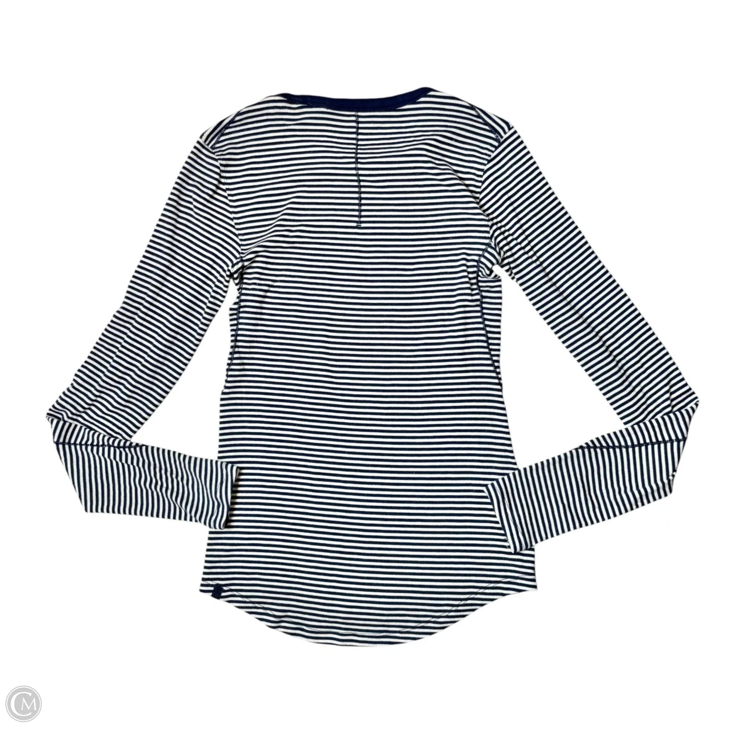 Athletic Top Long Sleeve Crewneck By Lululemon In Striped Pattern, Size: S