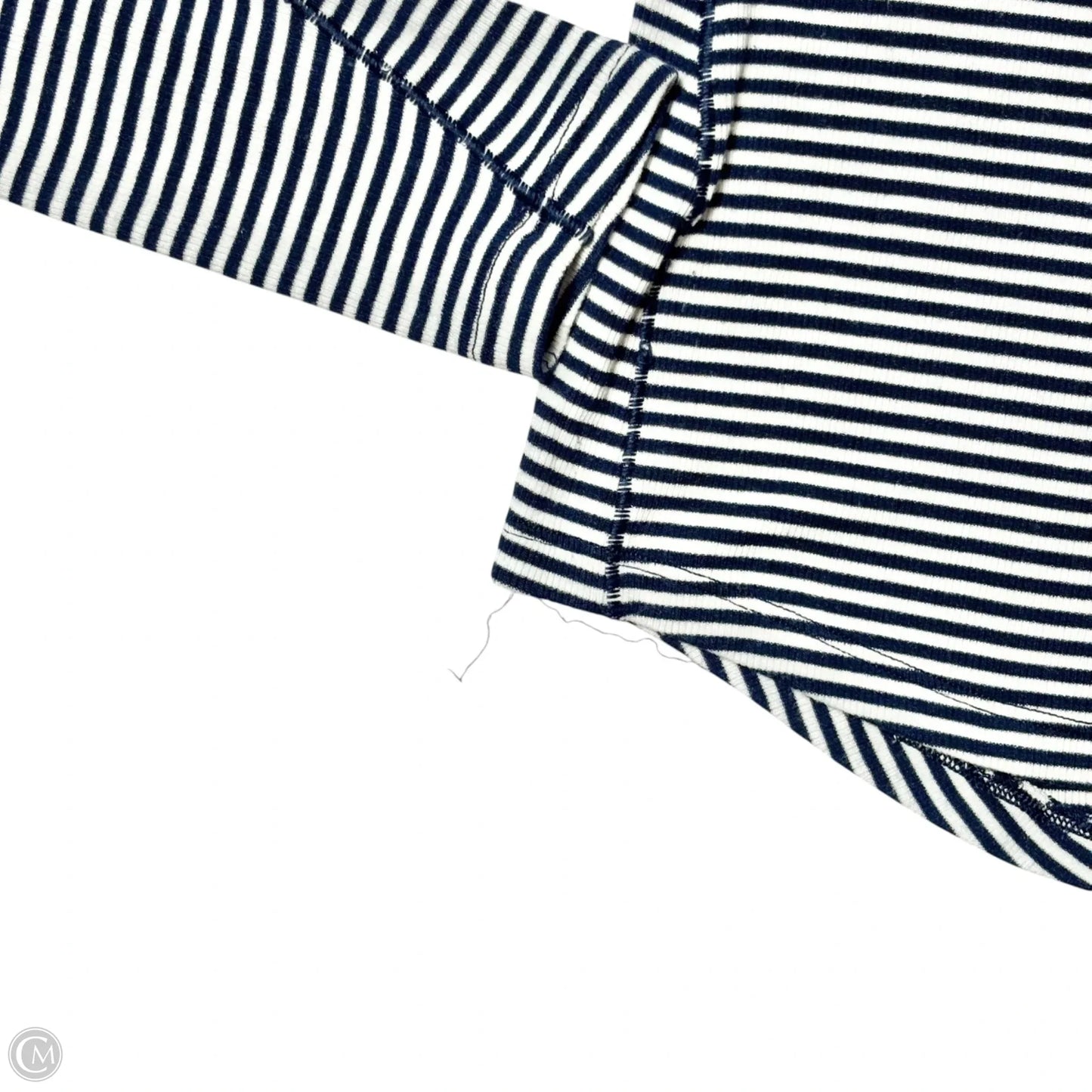 Athletic Top Long Sleeve Crewneck By Lululemon In Striped Pattern, Size: S