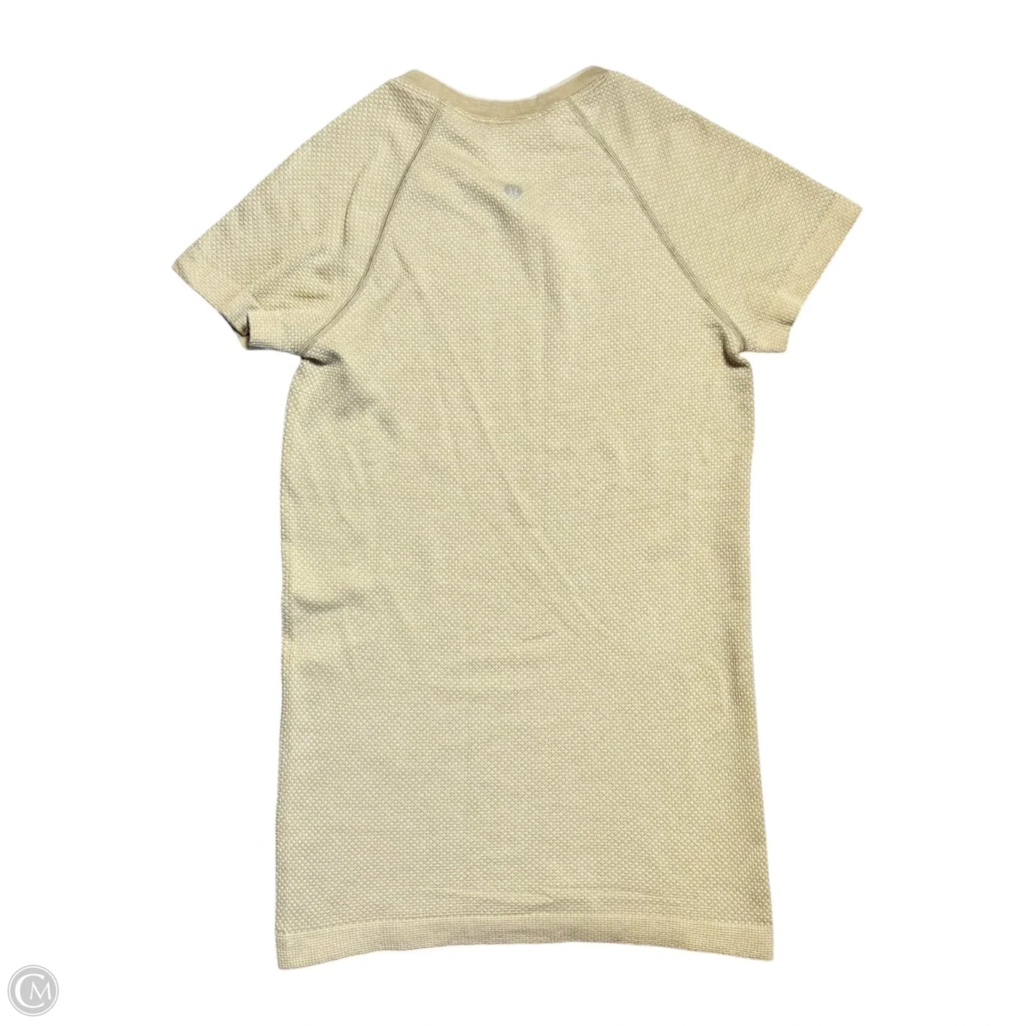 Athletic Top Short Sleeve By Lululemon In Tan, Size: S