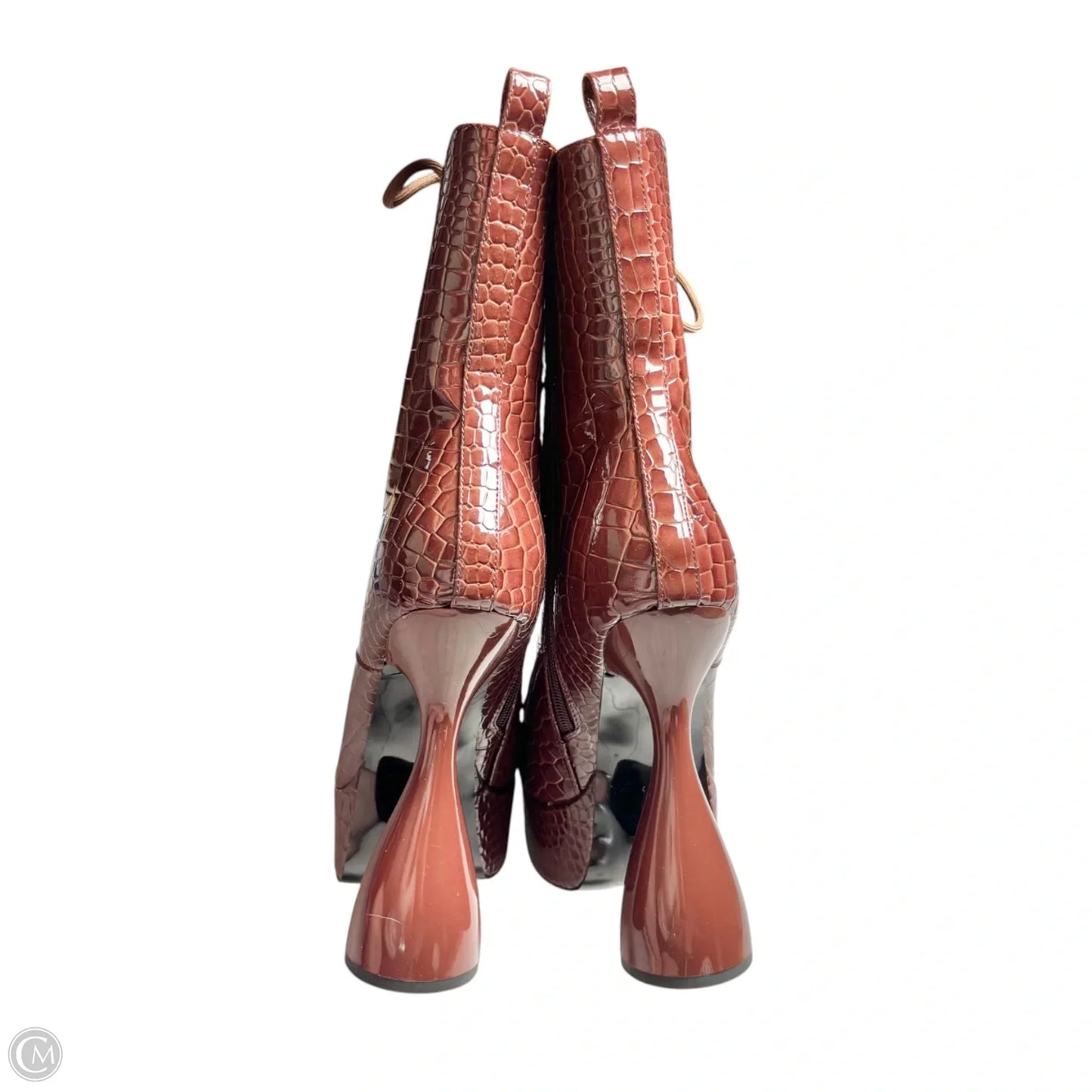 Boots Ankle Heels By Azalea Wang In Brown, Size: 11