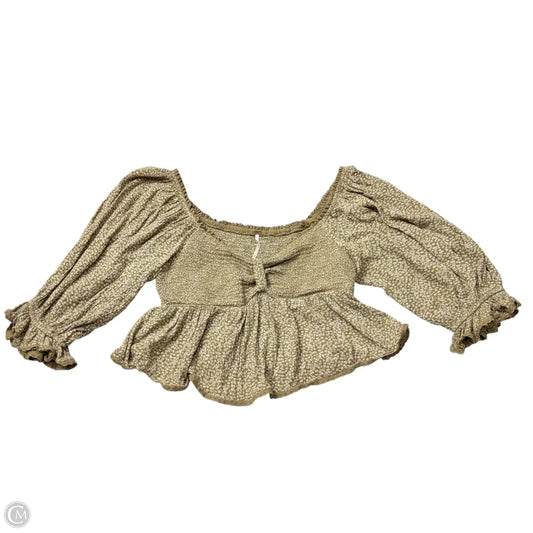 Top 3/4 Sleeve By Free People In Floral Print, Size: M