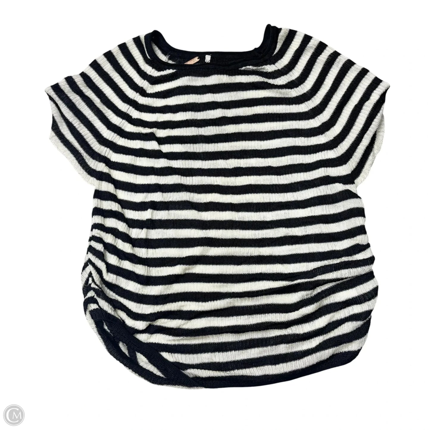 Top Short Sleeve By Free People In Striped Pattern, Size: Xs