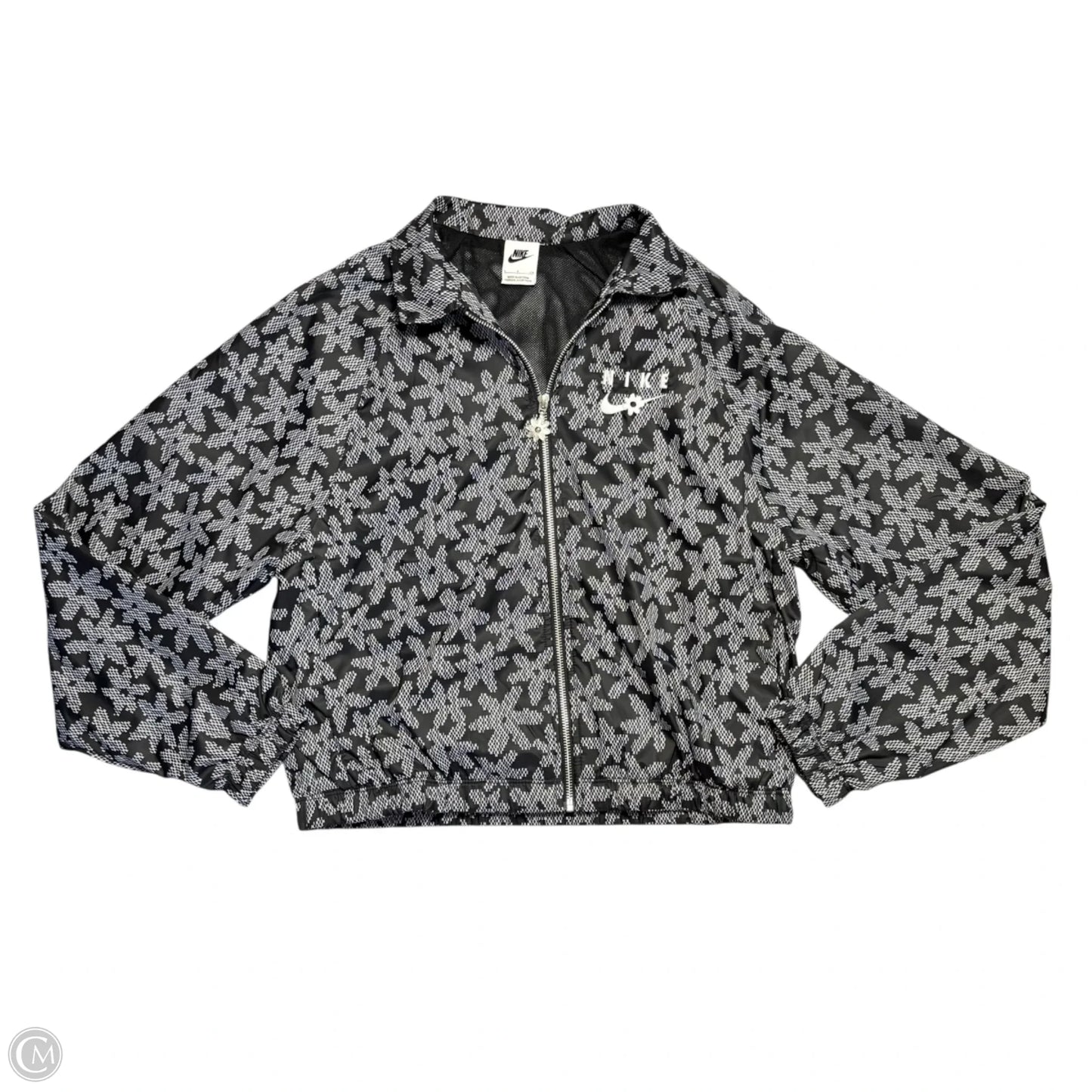 Athletic Jacket By Nike Apparel In Floral Print, Size: S