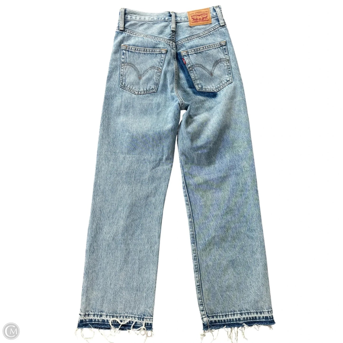 Jeans Straight By Levis In Blue Denim, Size: 2