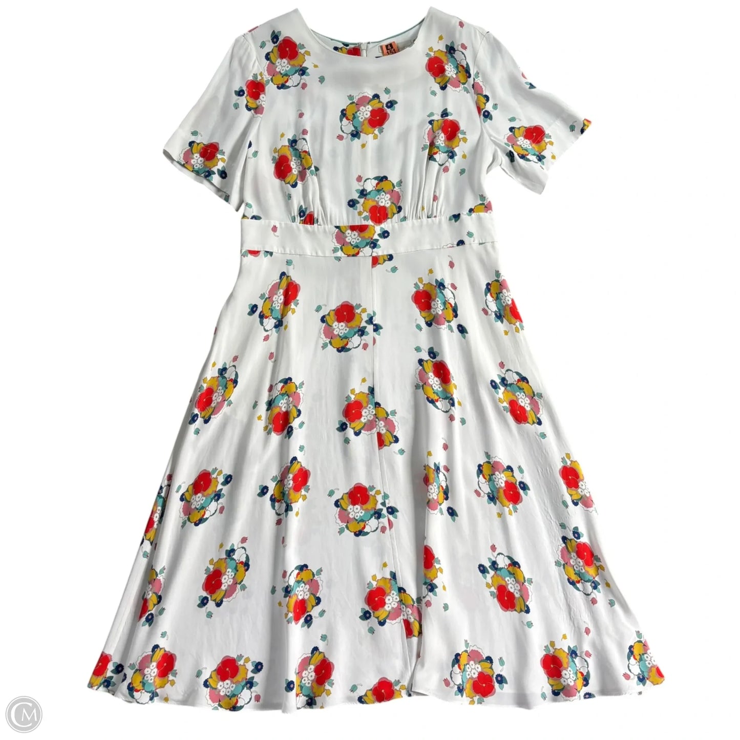 Dress Casual Midi By Boden In Floral Print, Size: L