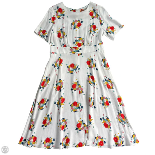 Dress Casual Midi By Boden In Floral Print, Size: L