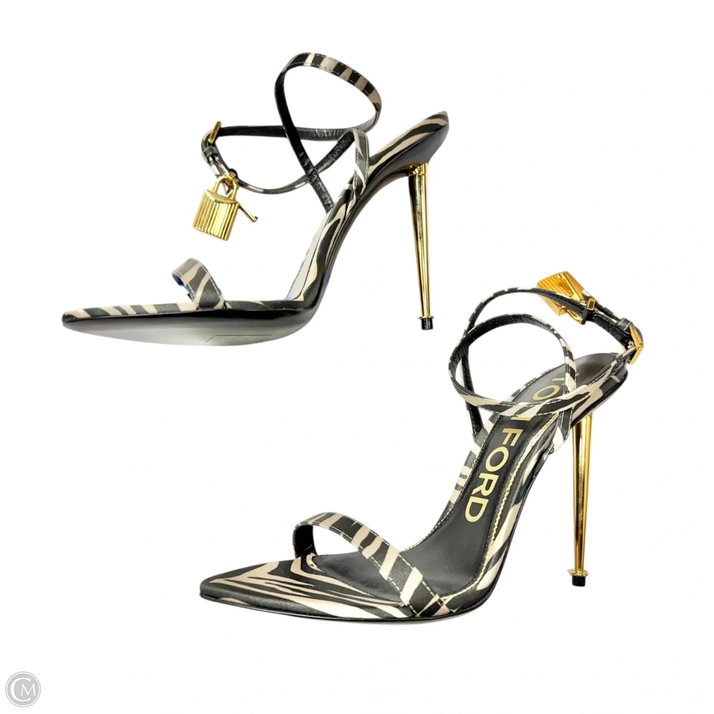 Sandals Luxury Designer By Tom Ford In Zebra Print, Size: 7
