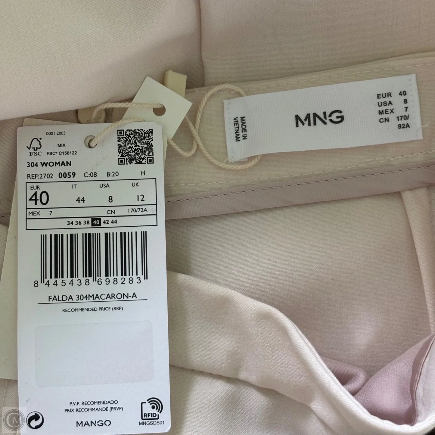 Skirt Maxi By Mng In Cream, Size: 8
