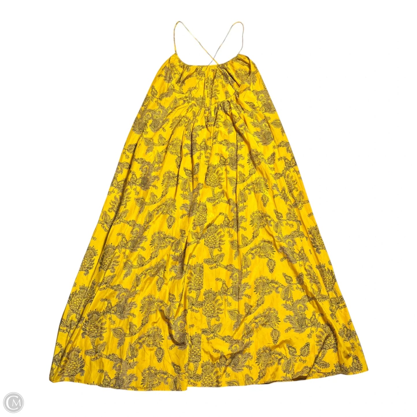 Dress Casual Maxi By Madewell In Black & Yellow, Size: M