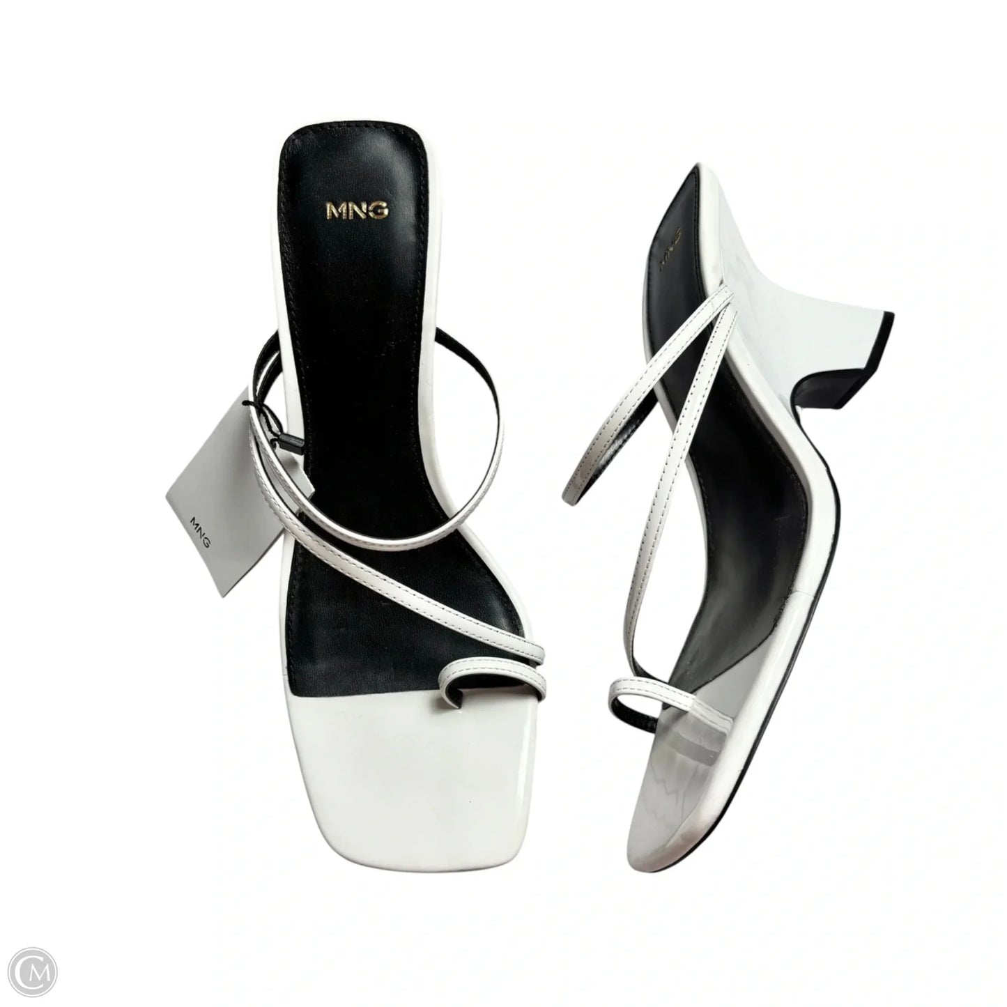 Sandals Heels Wedge By Mng In White, Size: 10