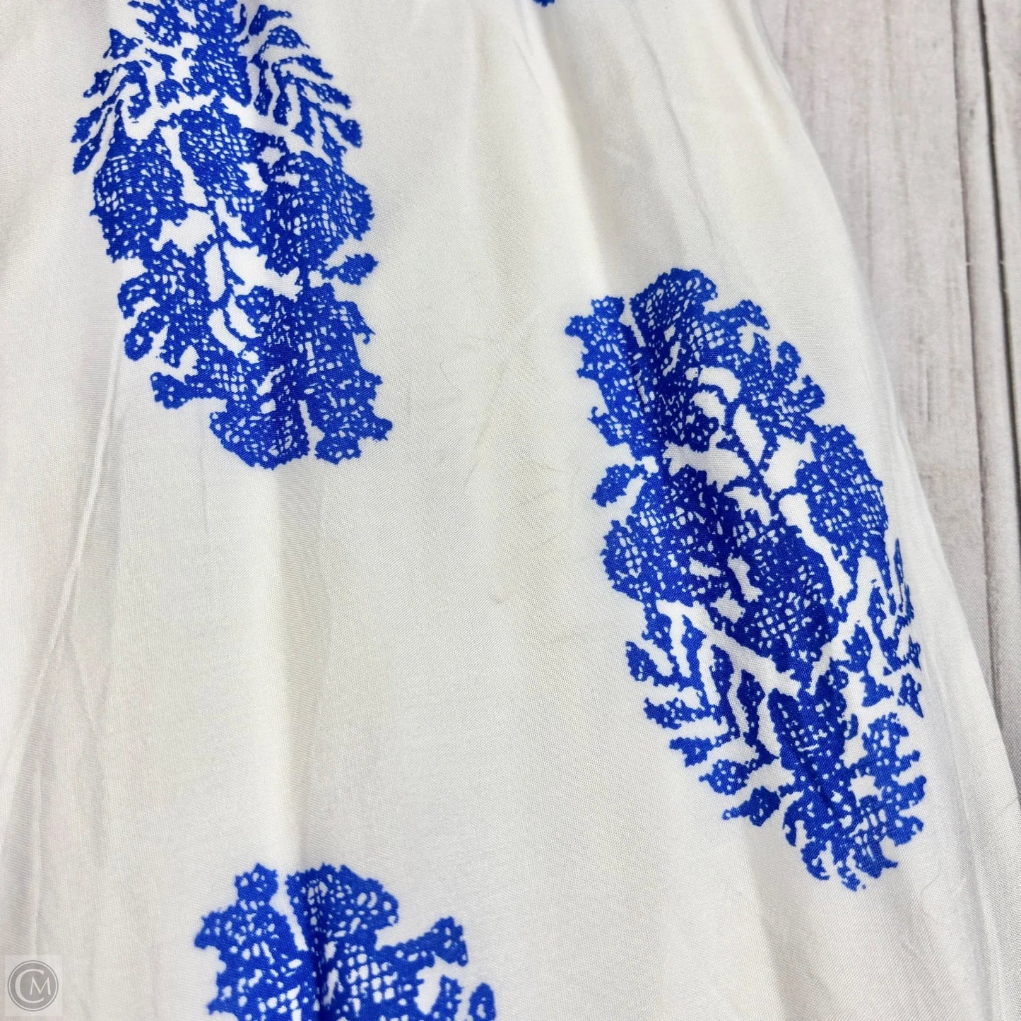 Pants Wide Leg By Dress Day In Blue & White, Size: M