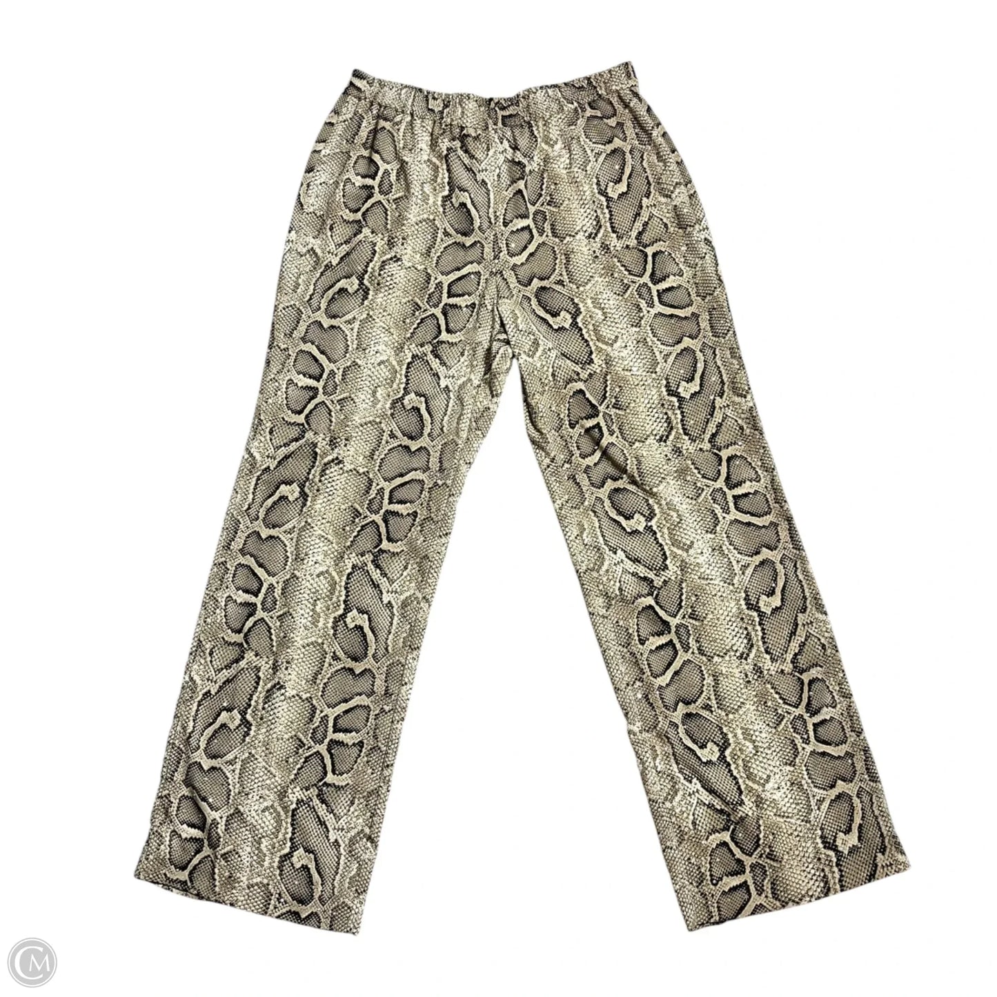 Pants Wide Leg By Michael By Michael Kors In Snakeskin Print, Size: L