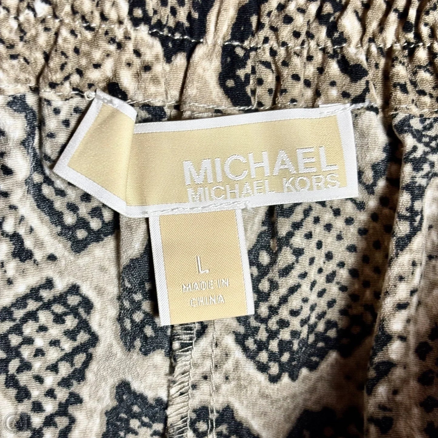 Pants Wide Leg By Michael By Michael Kors In Snakeskin Print, Size: L