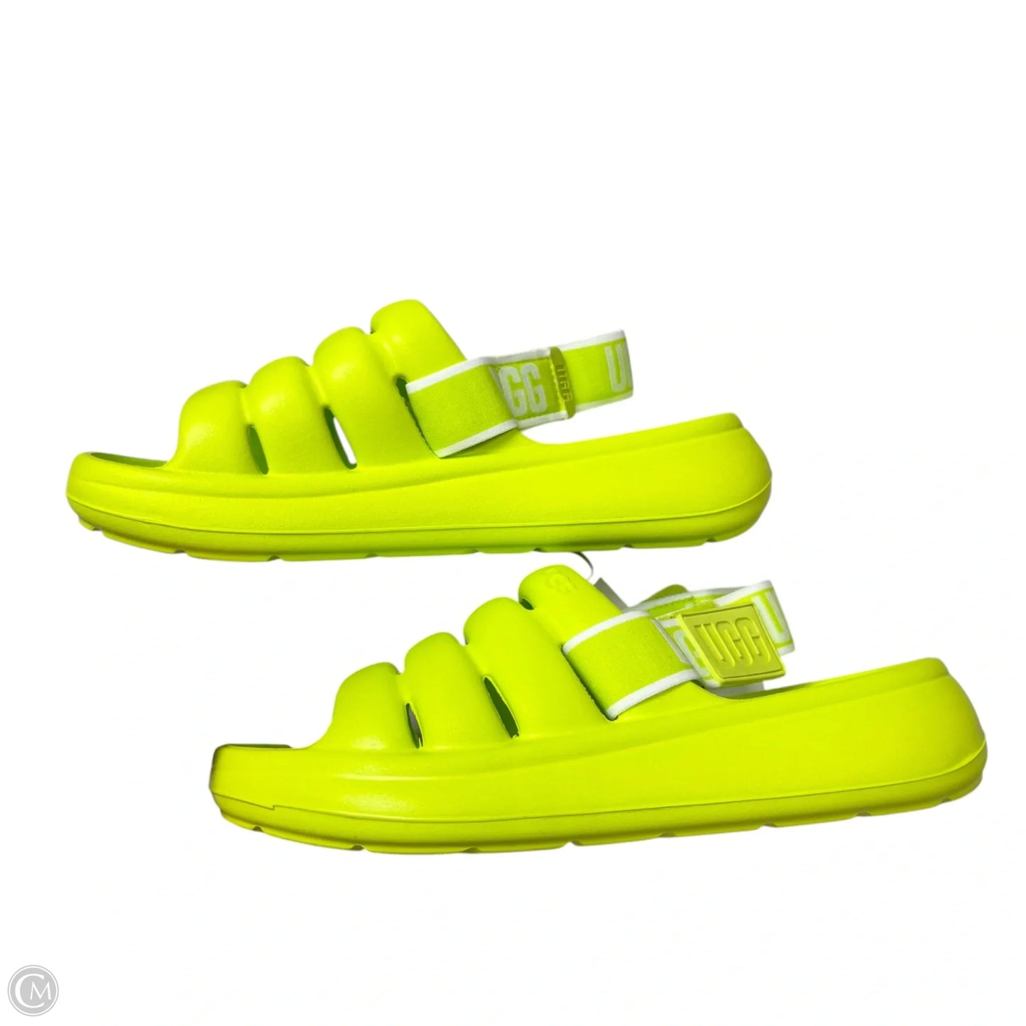 Sandals Designer By Ugg In Green, Size: 8