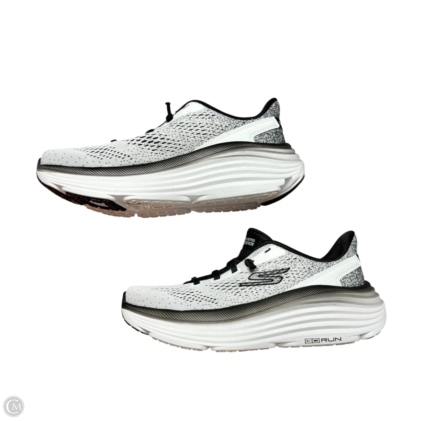 Shoes Athletic By Skechers In Black & White, Size: 6.5