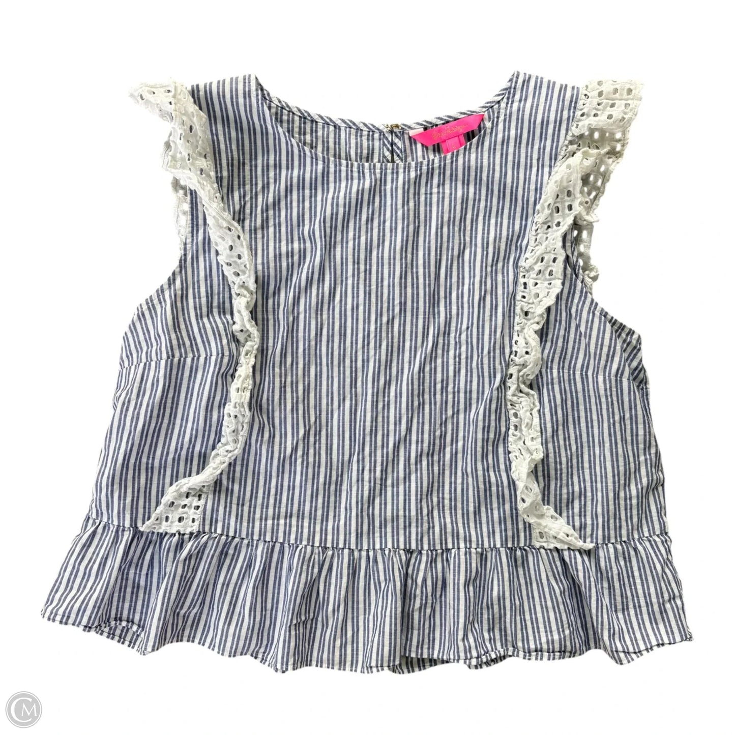 Top Sleeveless Designer By Lilly Pulitzer In Striped Pattern, Size: L