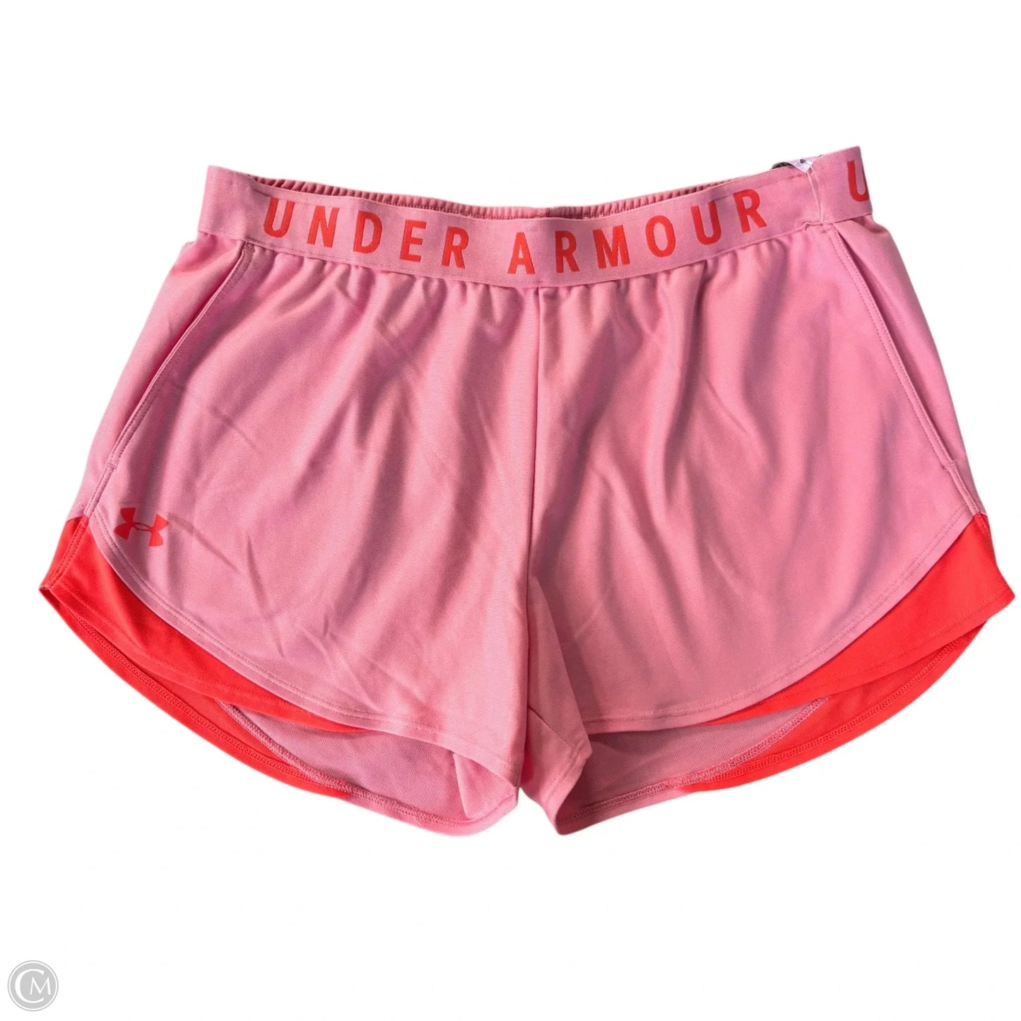 Athletic Shorts By Under Armour In Orange & Pink, Size: L