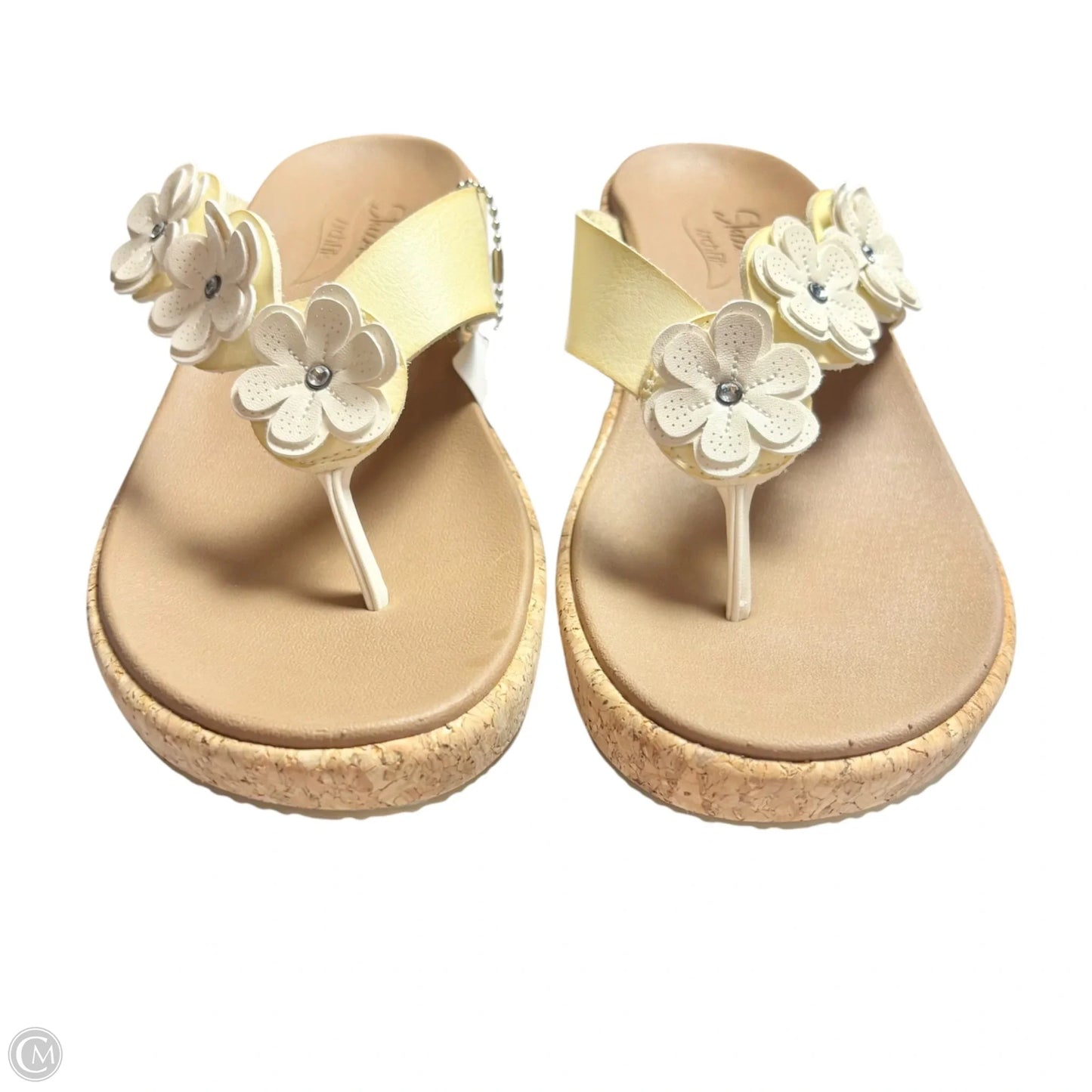Sandals Heels Wedge By Skechers In Cream, Size: 10